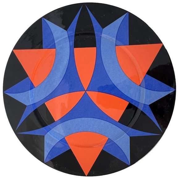 Villeroy & Boch Kaleidoscope No 3 Charger Plate 12 IN Chop Serving Platter Black - Picture 1 of 4